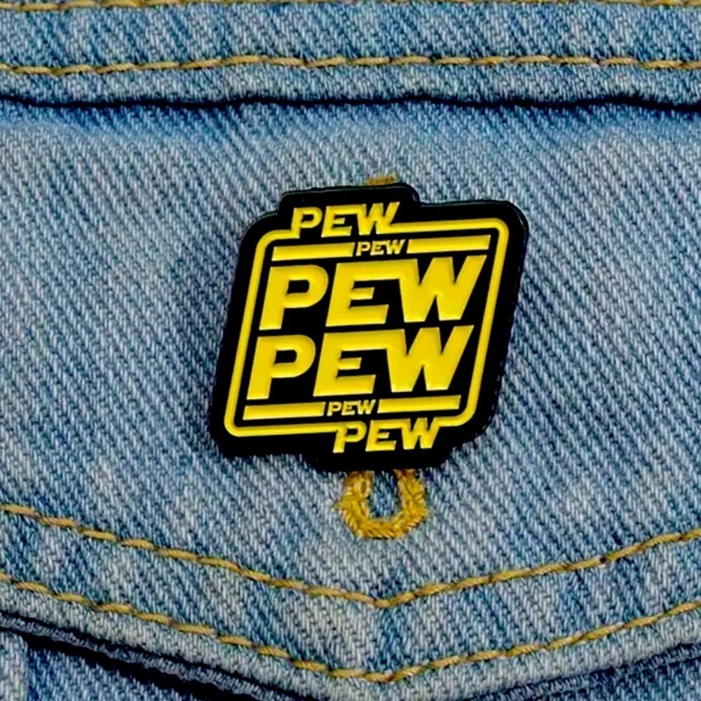 3/$25 Retro Star Wars Style Unisex Pin “Pew Pew Pew…”